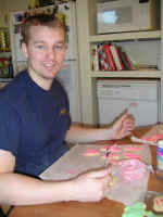 Jacob and his PINK frosting!  =D